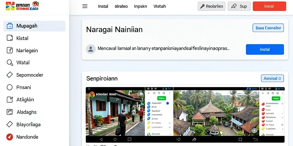 Tampilan utama dengan berbagai pilihan slot menarik.
