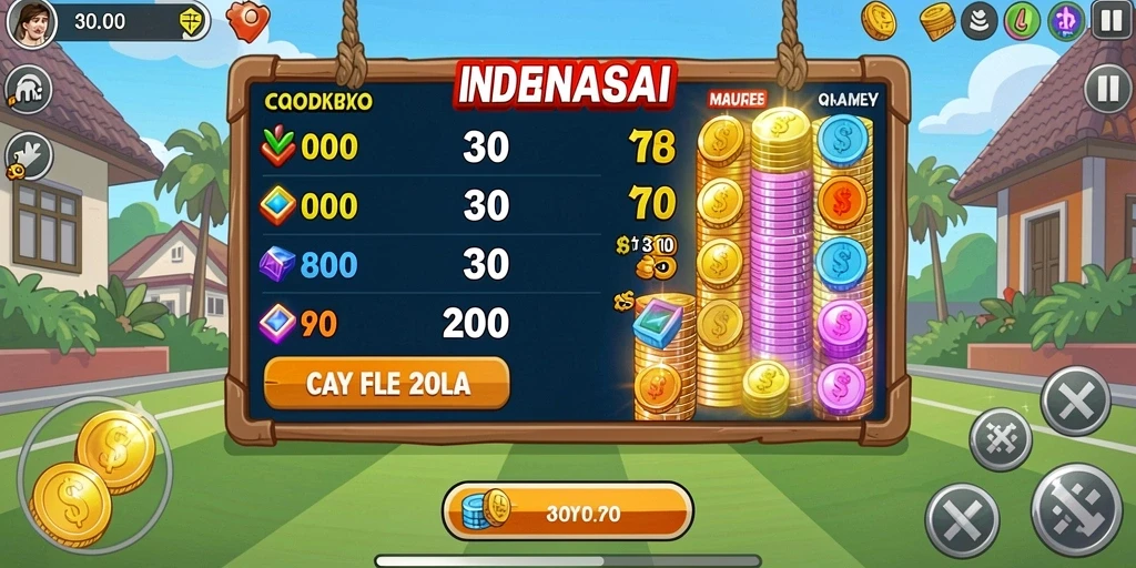 Tampilan karakter yang menarik dan dinamis.